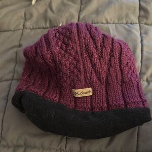 Columbia Purple Knit Beanie